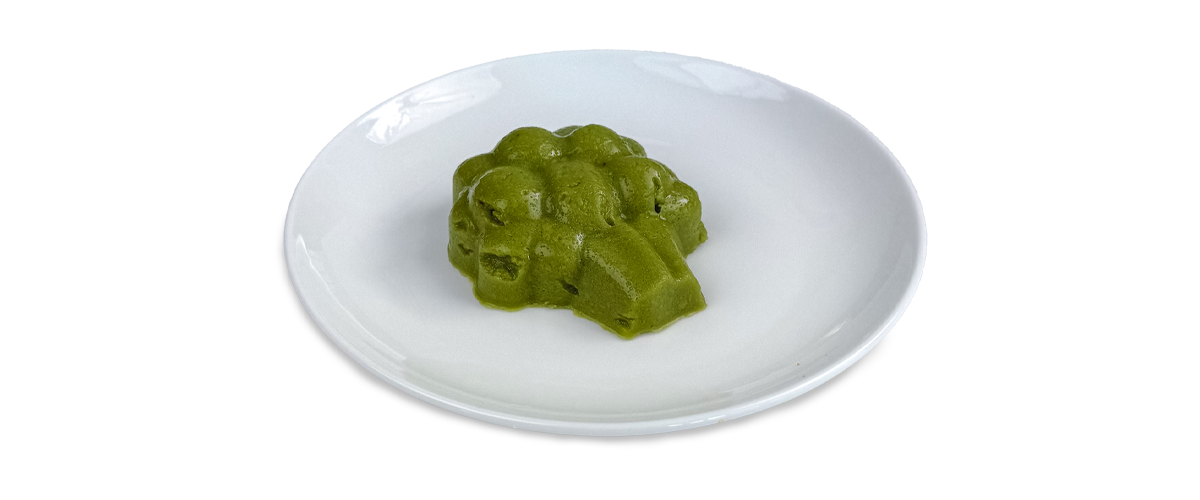 Shape It Broccoli pureed for dysphagia diet.