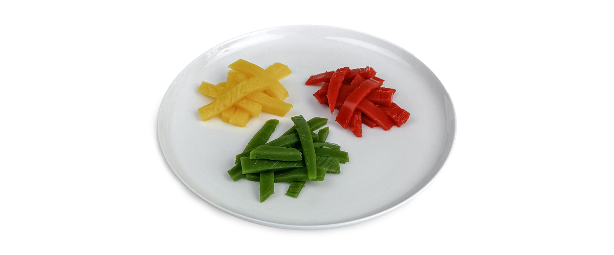 Shape It Capsicum pureed for dysphagia diet.