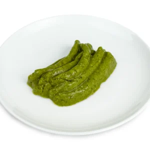 Shape It Green Beans pureed for dysphagia diet.