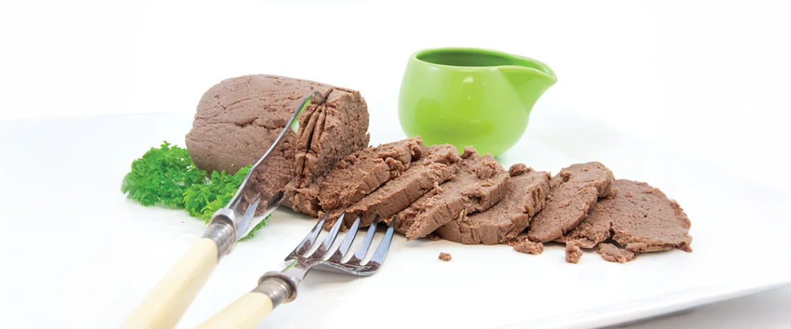 Shape It Sunday Roast pureed for dysphagia diet.